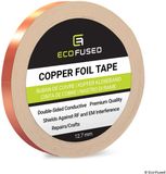ECO-FUSED Koperfolietape – 12,7mm x 20m – Dubbelzijdig Geleidend – EMI/RF Afscherming, Elektronica Reparatie, Aarding, Knutselen & Slakkenwering