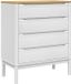 vidaXL Commode FLORO Massief Grenenhout Wit