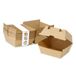 GREENBOX Take Away Burgerbox, 50 stuks, robuuste hamburgerdozen met hoog klapdeksel, hamburgerbox van kraftkarton, stabiele to go hamburgerverpakking, 13 x 14 x 8 cm, biologisch afbreekbaar