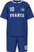 NAME IT NKNHITEAM SHORT SET Unisex Kinderen Blauw/Wit Logo Korte Mouw Ronde Hals 100% Polyester Casual