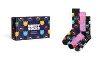 Happy Socks Sokken, 3 stuks, gemengd, kattencadeau, katoen, uniseks, marineblauw, 36-40