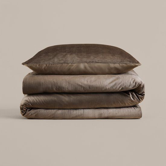 Sleeptime Velvet Cartier Dekbedovertrek - 140x220 cm - Taupe