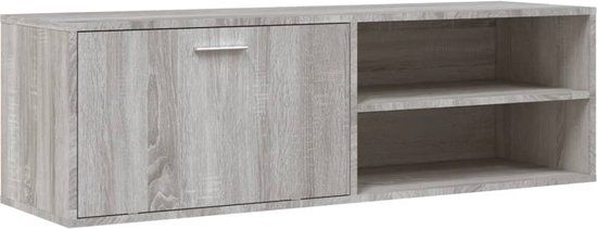 vidaXL Tv-meubel 120x34x37 cm bewerkt hout grijs sonoma eikenkleurig