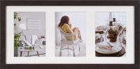 Henzo Fotolijst - Modern Gallery - Collagelijst voor 3 foto's - Donkerbruin