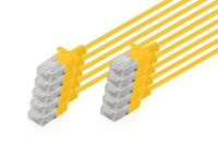 Digitus DK-1618-010S-Y-10 RJ45 Netwerkkabel, patchkabel CAT 6 U/UTP 1 m Geel 10 stuk(s)