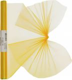 Organza stof op rol 40 x 200 cm Geel