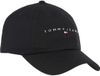 Tommy Jeans Linear Logo 6 Panel Pet Zwart