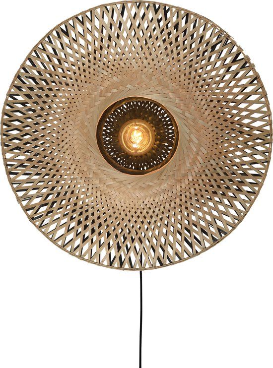 GOOD&MOJO Kalimantan Wandlamp - Bamboe - Ø44cm - Bruin