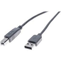 exertis Connect USB-kabel - USB naar USB Type B - 1 m - Grijs
