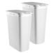 Plasticforte Smalle Wasmand met deksel Rotan - 2x - wit