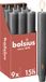 Bolsius - 9 Dinerkaarsen Rustiek Extra Breed - Antraciet - 23 cm - Diameter 3 cm - 15 Branduren
