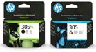 HP Cartouches d'encre 305XL noir & 305 couleur, pack combiné, kit de recyclage