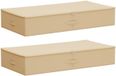 vidaXL Opbergbox, 2 stuks, vliesmateriaal, 100 x 50 x 18 cm, 90 liter, crème