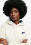 Superdry Heritage Hamptons Hoodie Dames Katoen/Polyester Crème Maat 10