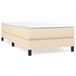 VidaXL Boxspringbed met matras, crème, 80x200 cm, stoffen bekleding