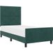 Maison Exclusive - Lit À Ressorts Avec Tête De Lit Vert Foncé 90 X 190 Cm Velours