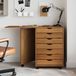 Maison Exclusive - Châssis de lit avec bureau, couleur : miel, matériau : pin massif