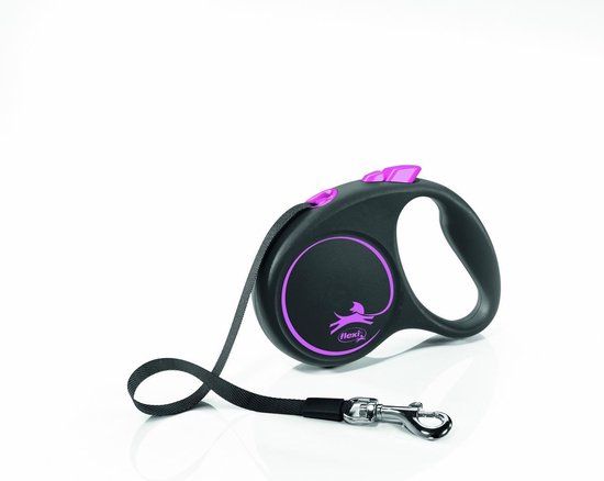 Flexi Rollijn Black Design Tape Roze S
