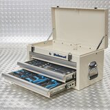 Datona Gereedschapskist drie lades - 2 lades gevuld - Wit