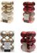 Decoris Kerstversiering kunststof kerstballen kleuren mix champagne/donkerrood 4 en 6 cm pakket van 80x stuks