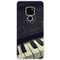 Huawei Bedrukt siliconen hoesje compatibel met Mate 20 Old piano
