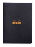 RHODIA 119189C - Geniet Notitieboek Zwart - A5 14,8 x 21 cm - Gelijnd - 96 Pagina's - Clairefontaine Wit Papier 80 g/m² - Soepele, Stevige en Waterafstotende Omslag van Gecoat Karton - Classic