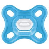 MAM Comfort fopspeen van 100% siliconen voor pasgeborenen, met fopspeen houder, 0 maanden, lichtblauw