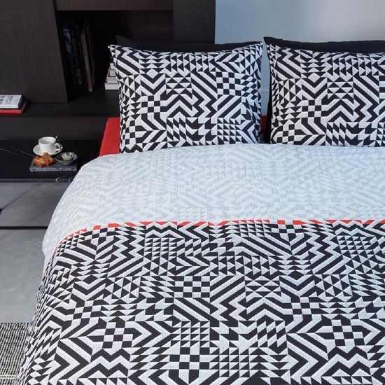 Beddinghouse Kumiko Dekbedovertrek Lits-jumeaux 240x200/220 cm - Zwart