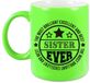 Bellatio Decorations Cadeau koffie/thee mok voor zus - beste zus - groen - 300 ml