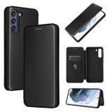Samsung Étui à Rabat Galaxy S21 FE 5G - Fibre de Carbone - Noir