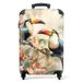 NoBoringSuitcases.com handbagage koffer, reiskoffer met rollen, TSA-slot, hardcase koffer, trolley 55x40x20 cm (Tukane - Beige)