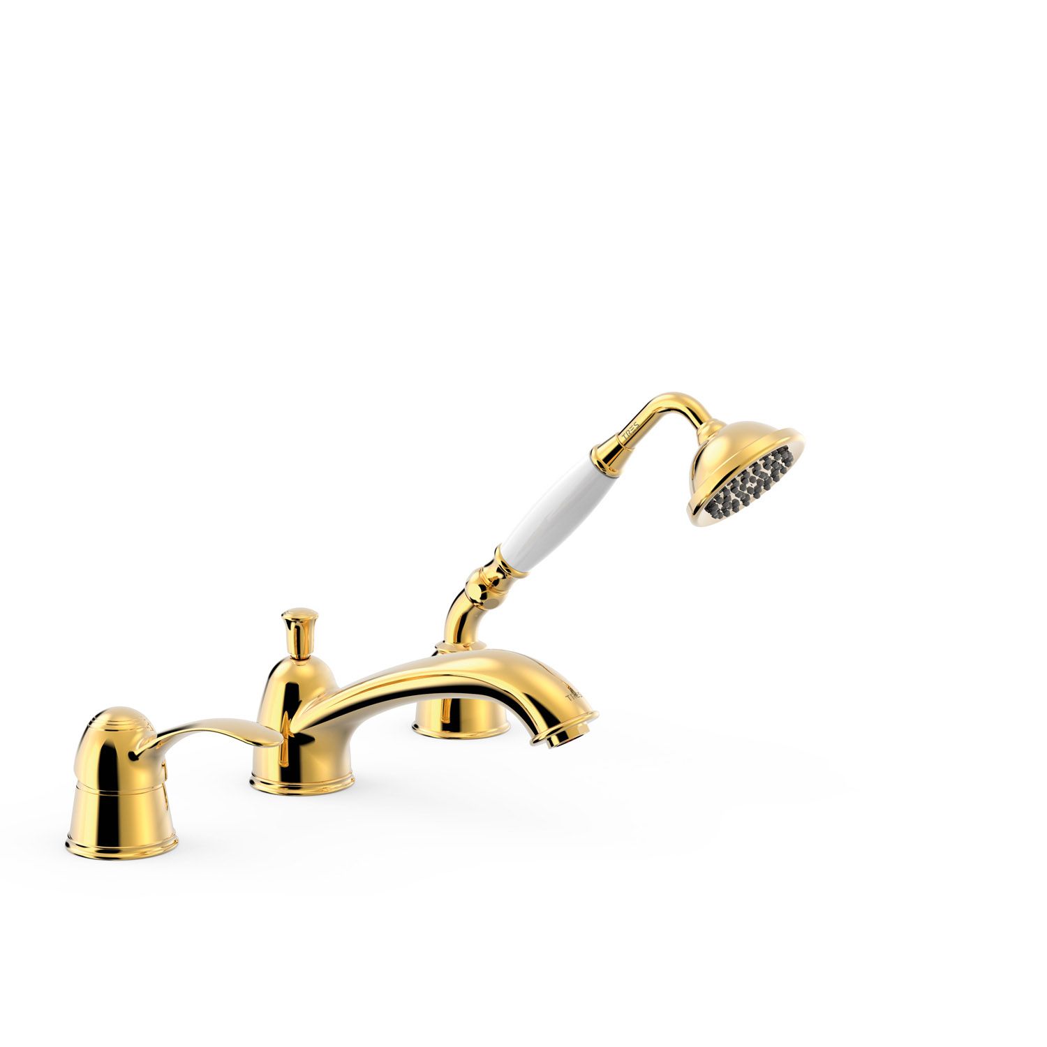 Tres Badrandkraan tres clasic mengkraan incl. Handdouche goud - Messing - 8429546476933