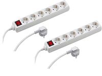 Meister Stekkerdoos 6-voudig - 2 stuks - 1,4 m kabel - wit