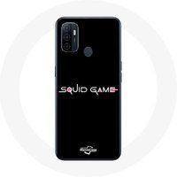Maniacase Hoesje voor Oppo A53 Squid Game logo zwarte achtergrond