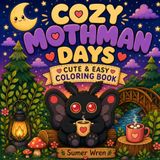 Cozy Mothman Days: A Cute and Easy Coloring Book (Cozy Mothman Coloring Book)