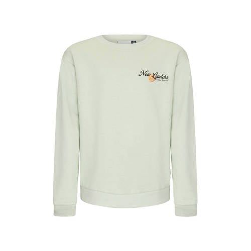 Retour Jeans sweater met backprint mintgroen