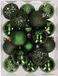 Bellatio Decorations Shoppartners Bv 37x Kunststof Kerstballen Donkergroen 6 cm Mix