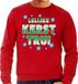 Bellatio Decorations Foute Kersttrui / sweater voor heren - lelijke kersttrui - rood - kerstkleding S