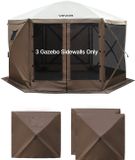 Vevor 3x Zijpanelen voor Paviljoen, Bruin