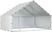 vidaXL Kippenhok met dak Zilverkleurig 300 x 200 x 190 cm