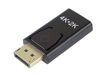 PremiumCord Adapter DisplayPort naar HDMI, reductie, resolutie Ultra HD 4K 2160p, DisplayPort 1.1a, HDMI 1.3, Vergulde aansluitingen, Zwart Kleur