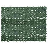 VidaXL Balkonscherm met donkergroene bladeren 200x150 cm