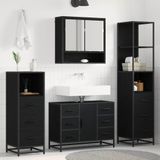 Maison Exclusive - Ensemble de meubles de salle de bain, 3 pièces, imitation chêne noir