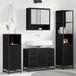 Maison Exclusive - Ensemble de meubles de salle de bain, 3 pièces, imitation chêne noir
