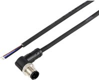Tru Components TC-12833096 Sensor/actuator aansluitkabel M12 3-polig haaks 5 m zwart