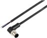 Tru Components TC-12833096 Sensor/actuator aansluitkabel M12 3-polig haaks 5 m zwart