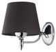 Jupiter Wandlamp GALAXY, chroom, grafietkleurig, 1xE27, 20W, stoffen kap, afmetingen: 25x17,5x22cm, IP20