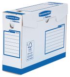 Fellowes 4472702 Bankers Box Heavy Duty zware archiefdozen A4 formaat 10 cm rug - handmatige montage, wit/blauw (20 stuks)