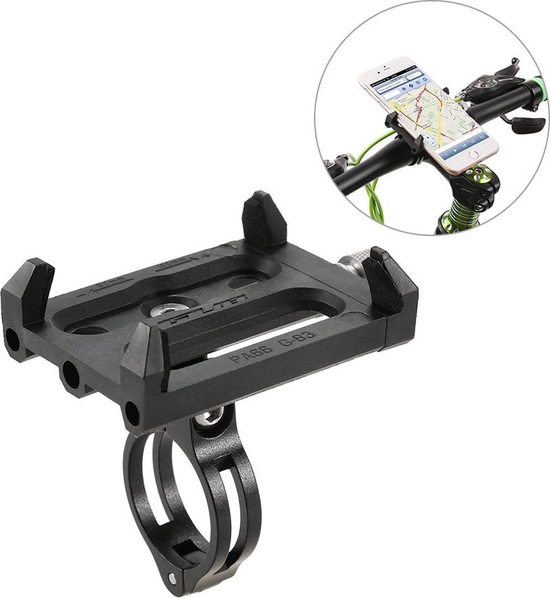 Opline Universele Fiets Telefoonhouder - Aluminium - Zwart