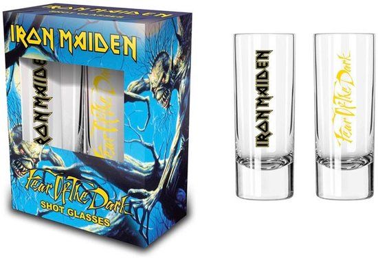 Iron Maiden Fear Of The Dark Shotglazenset - Transparant